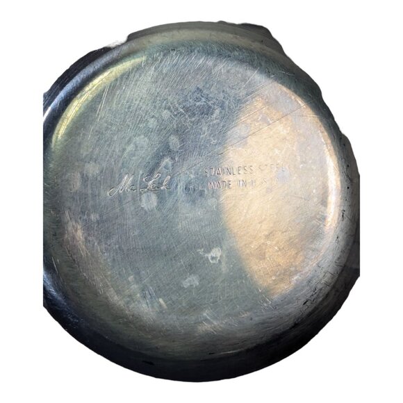 Vintage Rustic Wooden Condiment Stand with three stainless bowl inserts MCM Retr - Picture 8 of 10